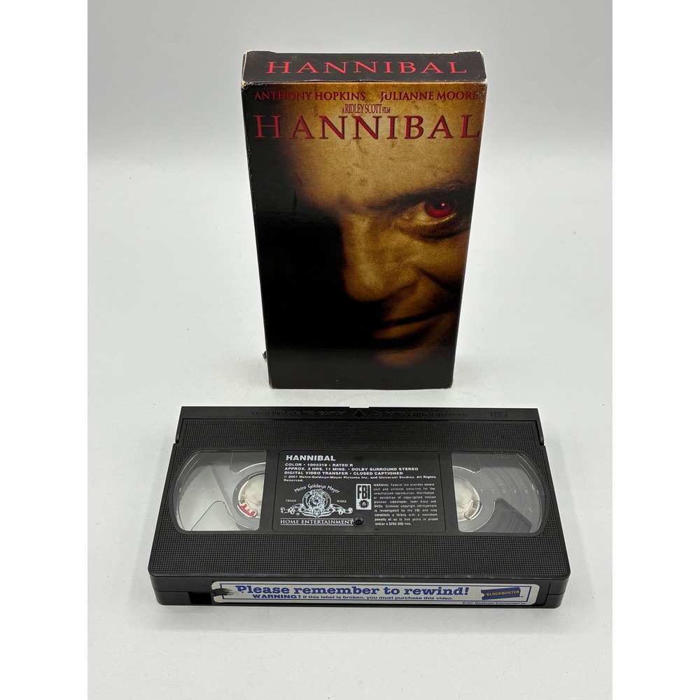 Hannibal VHS 2001 Movie Anthony Hopkins Ridley Scott Blockbuster Video Tape - Picture 3 of 4